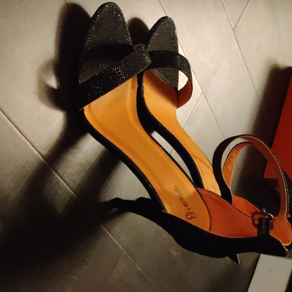 Sparkly black heels